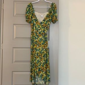 L*Space Women’s Small Talia Wrap Dress Flower Pattern